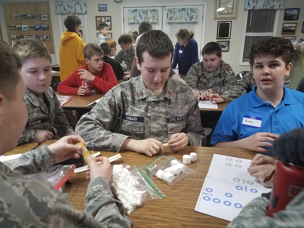 Cadets Participating in a Team Building Activity